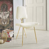 Modway Ponder Performance Velvet Dining Side Chair EEI-2811-IVO Ivory