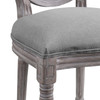 Modway Emanate Vintage French Upholstered Fabric Dining Side Chair EEI-2821-LGR Light Gray