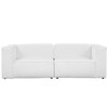 Modway Mingle 2 Piece Upholstered Fabric Sectional Sofa Set EEI-2825-WHI White