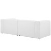 Modway Mingle 2 Piece Upholstered Fabric Sectional Sofa Set EEI-2825-WHI White