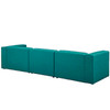 Modway Mingle 3 Piece Upholstered Fabric Sectional Sofa Set EEI-2827-TEA Teal