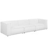 Modway Mingle 3 Piece Upholstered Fabric Sectional Sofa Set EEI-2827-WHI White