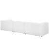 Modway Mingle 3 Piece Upholstered Fabric Sectional Sofa Set EEI-2827-WHI White
