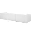 Modway Mingle 4 Piece Upholstered Fabric Sectional Sofa Set EEI-2831-WHI White