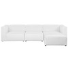 Modway Mingle 4 Piece Upholstered Fabric Sectional Sofa Set EEI-2831-WHI White