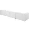 Modway Mingle 5 Piece Upholstered Fabric Sectional Sofa Set EEI-2833-WHI White