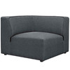 Modway Mingle 5 Piece Upholstered Fabric Sectional Sofa Set EEI-2835-GRY Gray
