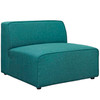 Modway Mingle 5 Piece Upholstered Fabric Sectional Sofa Set EEI-2835-TEA Teal