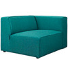 Modway Mingle 5 Piece Upholstered Fabric Sectional Sofa Set EEI-2835-TEA Teal