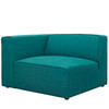 Modway Mingle 5 Piece Upholstered Fabric Sectional Sofa Set EEI-2835-TEA Teal