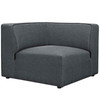 Modway Mingle 5 Piece Upholstered Fabric Armless Sectional Sofa Set EEI-2839-GRY Gray