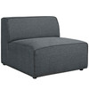 Modway Mingle 5 Piece Upholstered Fabric Armless Sectional Sofa Set EEI-2839-GRY Gray