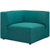 Modway Mingle 5 Piece Upholstered Fabric Armless Sectional Sofa Set EEI-2839-TEA Teal