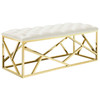 Modway Intersperse Bench EEI-2847-GLD-IVO Gold Ivory