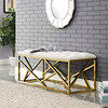 Modway Intersperse Bench EEI-2847-GLD-IVO Gold Ivory
