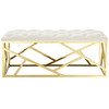 Modway Intersperse Bench EEI-2847-GLD-IVO Gold Ivory