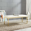 Modway Anticipate Fabric Bench EEI-2851-GLD-IVO Gold Ivory