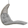 Modway Landscape Hanging Chaise Lounge Outdoor Patio Swing Chair EEI-2952-LGR-GRY Light Gray Gray