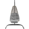 Modway Landscape Hanging Chaise Lounge Outdoor Patio Swing Chair EEI-2952-LGR-GRY Light Gray Gray