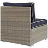 Modway Repose Outdoor Patio Armless Chair EEI-2958-LGR-NAV Light Gray Navy