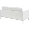 Modway Loft 2 Piece Leather Sofa and Loveseat Set EEI-2987-WHI-SET Cream White