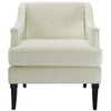 Modway Concur Button Tufted Performance Velvet Armchair EEI-2996-IVO Ivory