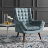 Modway Suggest Button Tufted Performance Velvet Lounge Chair EEI-3001-LBU Light Blue