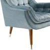 Modway Suggest Button Tufted Performance Velvet Lounge Chair EEI-3001-LBU Light Blue