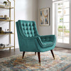 Modway Suggest Button Tufted Performance Velvet Lounge Chair EEI-3001-TEA Teal