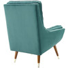 Modway Suggest Button Tufted Performance Velvet Lounge Chair EEI-3001-TEA Teal