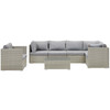 Modway Repose 7 Piece Outdoor Patio Sectional Set EEI-3010-LGR-GRY-SET Light Gray Gray