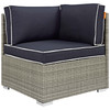 Modway Repose 7 Piece Outdoor Patio Sectional Set EEI-3010-LGR-NAV-SET Light Gray Navy