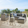 Modway Repose 6 Piece Outdoor Patio Sectional Set EEI-3014-LGR-CHA-SET Light Gray Charcoal