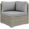 Modway Repose 6 Piece Outdoor Patio Sectional Set EEI-3014-LGR-GRY-SET Light Gray Gray