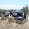 Modway Repose 6 Piece Outdoor Patio Sectional Set EEI-3014-LGR-NAV-SET Light Gray Navy