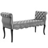 Modway Adelia Chesterfield Style Button Tufted Performance Velvet Bench EEI-3018-LGR Light Gray