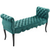 Modway Adelia Chesterfield Style Button Tufted Performance Velvet Bench EEI-3018-TEA Teal