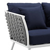 Modway Stance Outdoor Patio Aluminum Loveseat EEI-3019-WHI-NAV White Navy