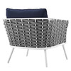 Modway Stance Outdoor Patio Aluminum Armchair EEI-3054-WHI-NAV White Navy