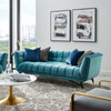 Modway Adept Performance Velvet Sofa EEI-3059-SEA Sea Blue