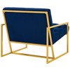 Modway Bequest Gold Stainless Steel Performance Velvet Accent Chair EEI-3073-NAV Navy
