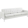 Modway Loft 2 Piece Leather Sofa and Armchair Set EEI-3099-WHI-SET Cream White