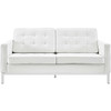 Modway Loft 3 Piece Leather Sofa Loveseat and Armchair Set EEI-3101-WHI-SET Cream White