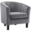 Modway Prospect Channel Tufted Performance Velvet Armchair EEI-3188-GRY Gray