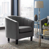 Modway Prospect Channel Tufted Performance Velvet Armchair EEI-3188-GRY Gray