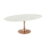 Modway Lippa 78" Oval Artificial Marble Dining Table EEI-3261-ROS-WHI Rose White