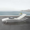 Modway Glimpse Outdoor Patio Mesh Chaise Lounge Chair EEI-3300-WHI-WHI White White