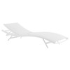 Modway Glimpse Outdoor Patio Mesh Chaise Lounge Chair EEI-3300-WHI-WHI White White