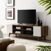 Modway Tread 70" Media Console TV Stand EEI-3306-WAL-WHI Walnut White