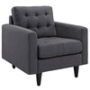 Modway Empress Sofa, Loveseat and Armchair Set of 3 EEI-3316-DOR Gray